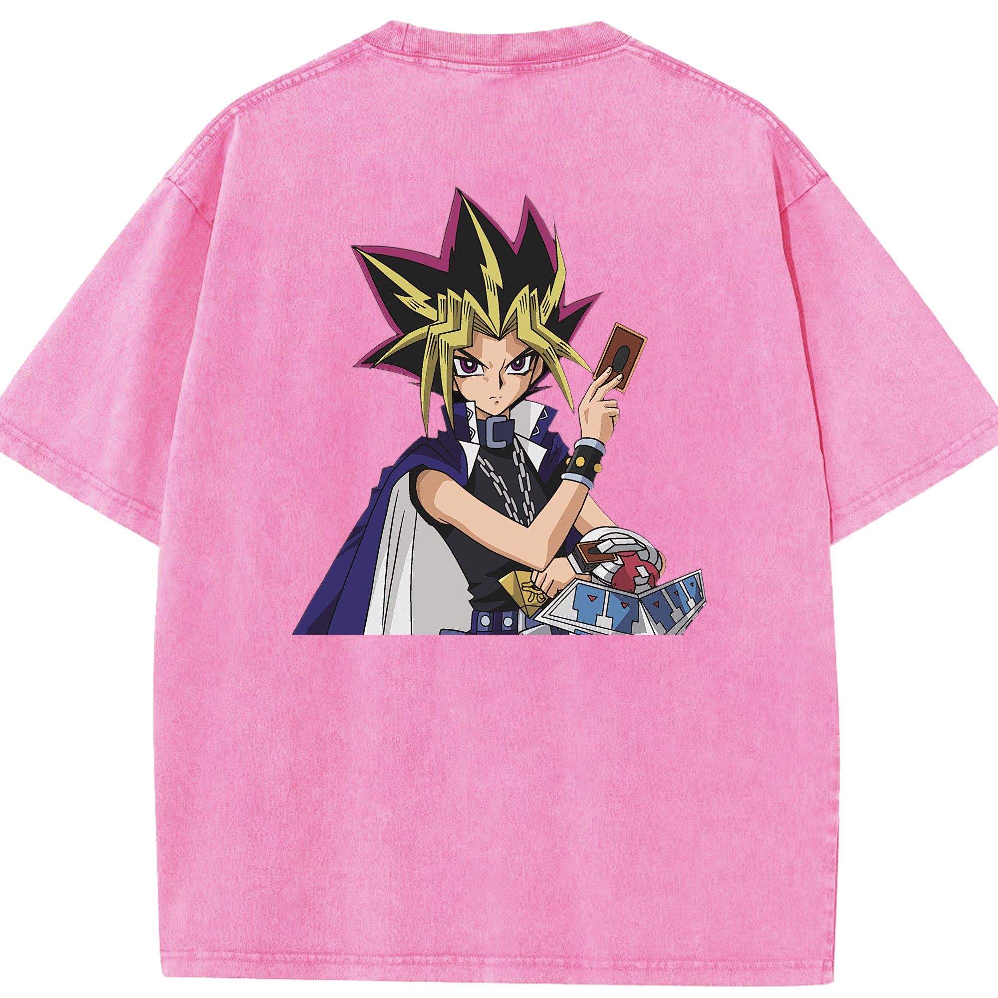 （画像用） 遊☆戯☆王 Yu-Gi-Oh! 綿100% ヴィンテージ風 半袖Tシャツ（背面プリント）